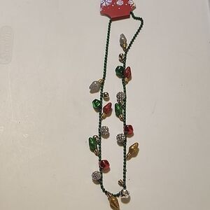 Festive Green and Gold Beaded Necklace